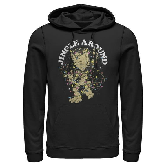 Men's Marvel Groot Jingle Around Pull Over Hoodie