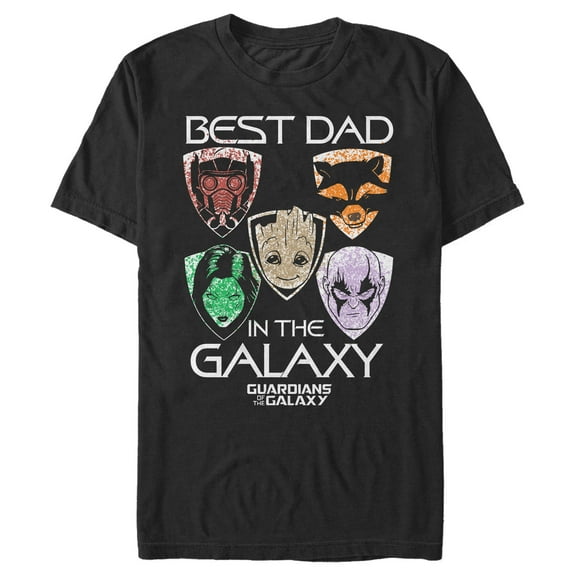 Men's Marvel Guardians Best Dad Father's Day  Graphic Tee Black X Large