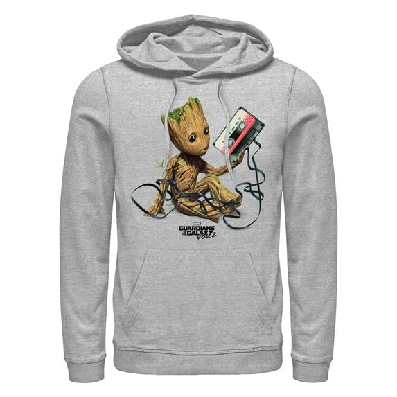 Men's Marvel Guardians Of The Galaxy Vol. 2 Groot Tape Portrait Pull Over Hoodie