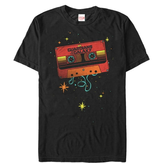 Men's Marvel Guardians of the Galaxy Awesome Mix Tape Graphic Tee Black 2X Large