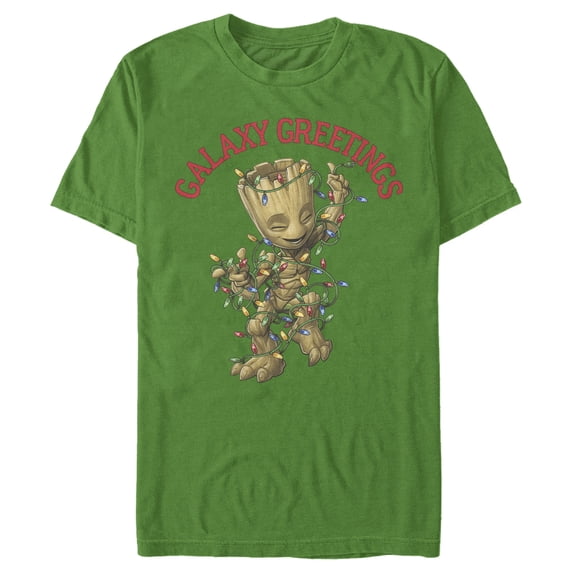 Men's Marvel Guardians of the Galaxy Groot Greetings Graphic Tee Kelly Green Large
