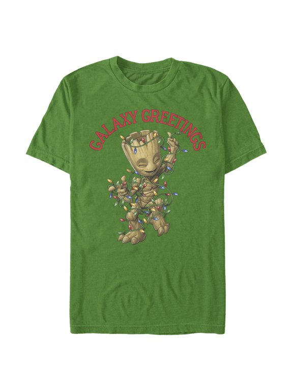 Men's Marvel Guardians of the Galaxy Groot Greetings Graphic Tee Kelly Green Medium