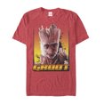 thumbnail image 1 of Men's Marvel Guardians of the Galaxy Groot Stoic Graphic Tee Red Heather Medium, 1 of 4