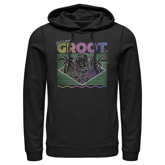 Men's Marvel Guardians of the Galaxy Retro Get Your Groot On Pull Over Hoodie