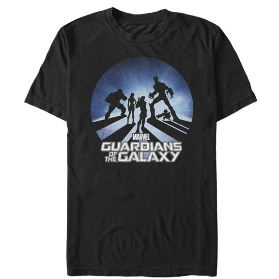 Men's Marvel Guardians of the Galaxy Silhouette  Graphic Tee Black Medium