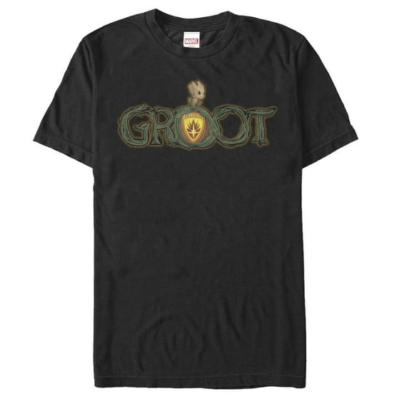 Men's Marvel Guardians of the Galaxy Spooky Groot Graphic Tee Black Medium