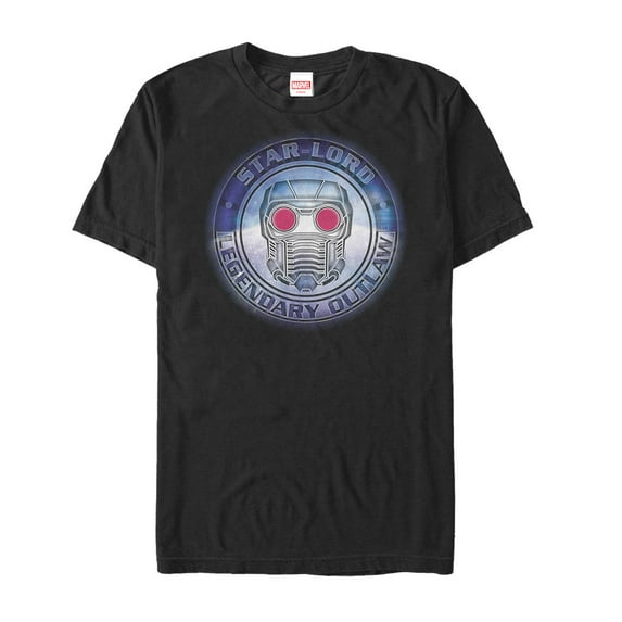 Men's Marvel Guardians of the Galaxy Star-Lord Outlaw Graphic Tee Black Medium