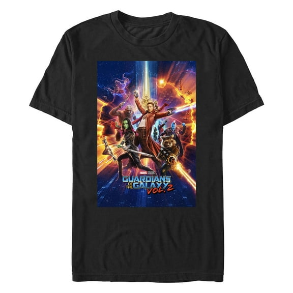 Men's Marvel: Guardians of the Galaxy Vol. 2 Bright Movie Poster Graphic T-Shirt