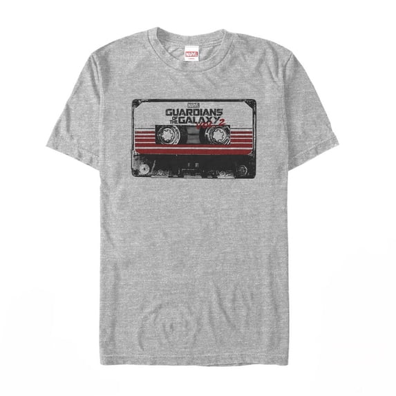 Men's Marvel Guardians of the Galaxy Vol. 2 Cassette Graphic Tee Athletic Heather X Large