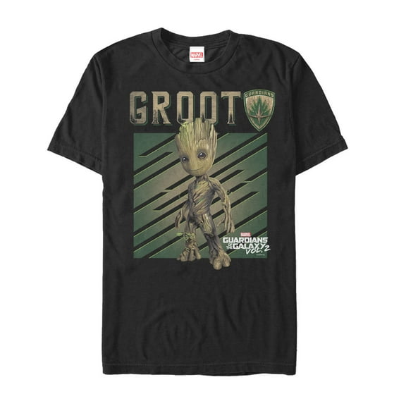 Men's Marvel Guardians of the Galaxy Vol. 2 Groot Growth  Graphic Tee Black 2X Large