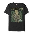 thumbnail image 1 of Men's Marvel Guardians of the Galaxy Vol. 2 Groot Growth Graphic Tee Black Medium, 1 of 4