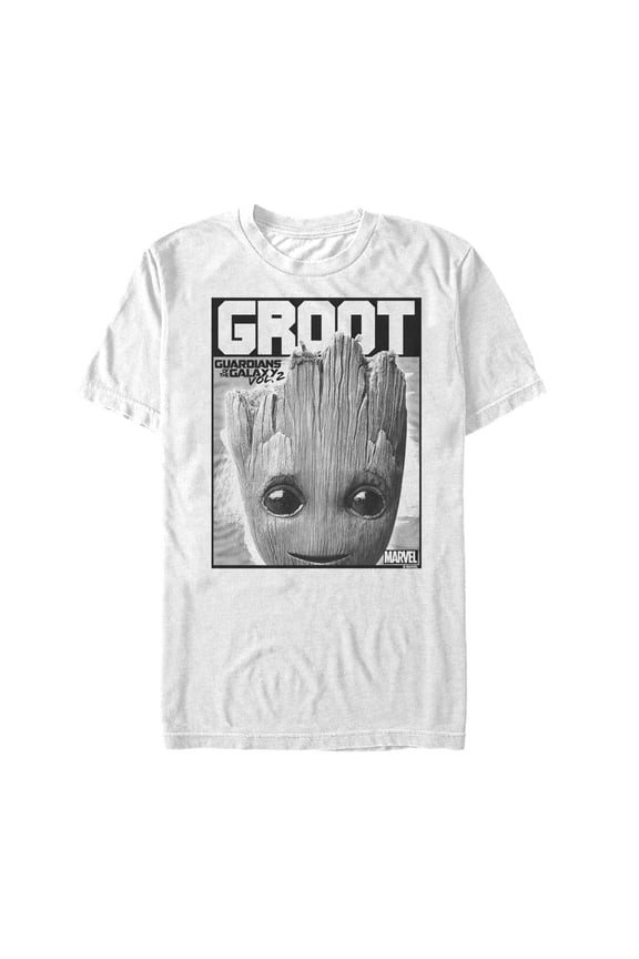 Men's Marvel Guardians of the Galaxy Vol. 2 Groot Innocent  Graphic Tee White Large