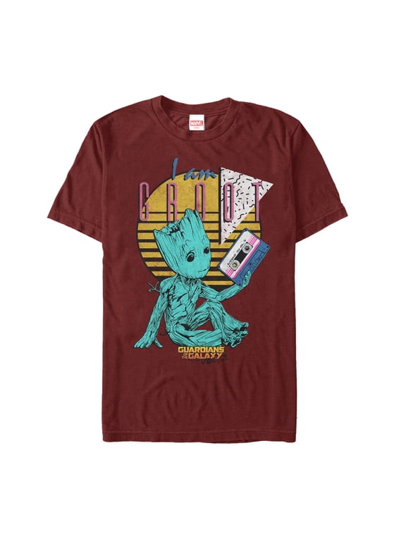 Men's Marvel Guardians of the Galaxy Vol. 2 Groot Tape Graphic Tee Cardinal Large