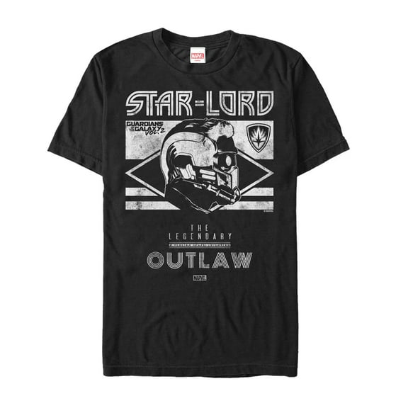 Men's Marvel Guardians of the Galaxy Vol. 2 Star-Lord Legend  Graphic Tee Black X Large