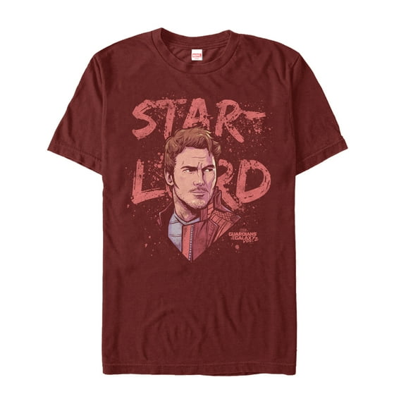 Men's Marvel Guardians of the Galaxy Vol. 2 Star-Lord Speck  Graphic Tee Cardinal X Large