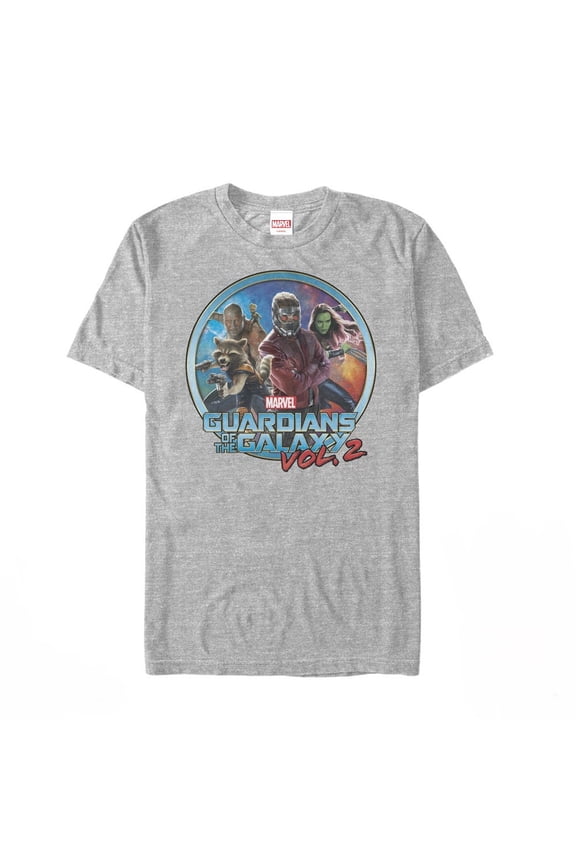 Men's Marvel Guardians of the Galaxy Vol. 2 Team Circle Graphic Tee Athletic Heather 2X Large