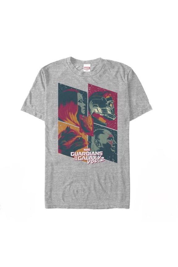 Men's Marvel Guardians of the Galaxy Vol. 2 Team Five Graphic Tee Athletic Heather 2X Large