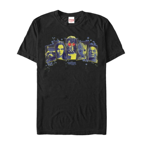 Men's Marvel Guardians of the Galaxy Vol. 2 Team Panels Graphic Tee Black Large