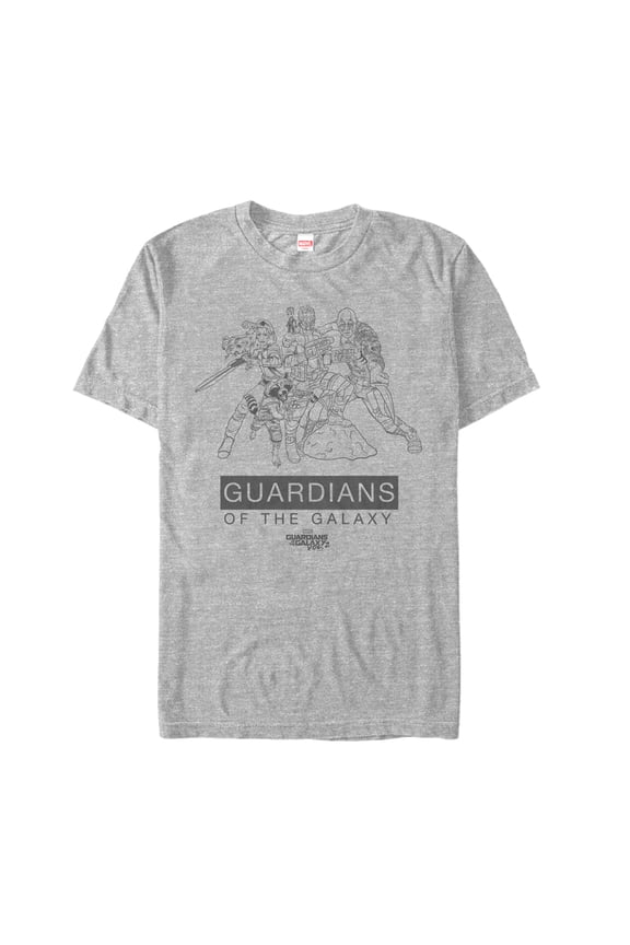 Men's Marvel Guardians of the Galaxy Vol. 2 Team Ready  Graphic Tee Athletic Heather 3X Large