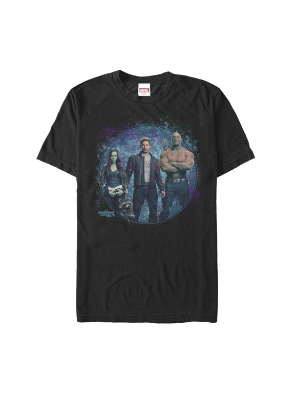Men's Marvel Guardians of the Galaxy Vol. 2 Team Starry Sky Graphic Tee Black 3X Large