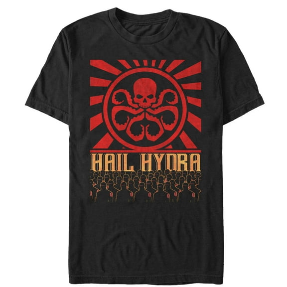 Men's Marvel Hail Hydra Army  Graphic Tee Black Large