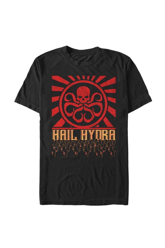 Men's Marvel Hail Hydra Army  Graphic Tee Black Large