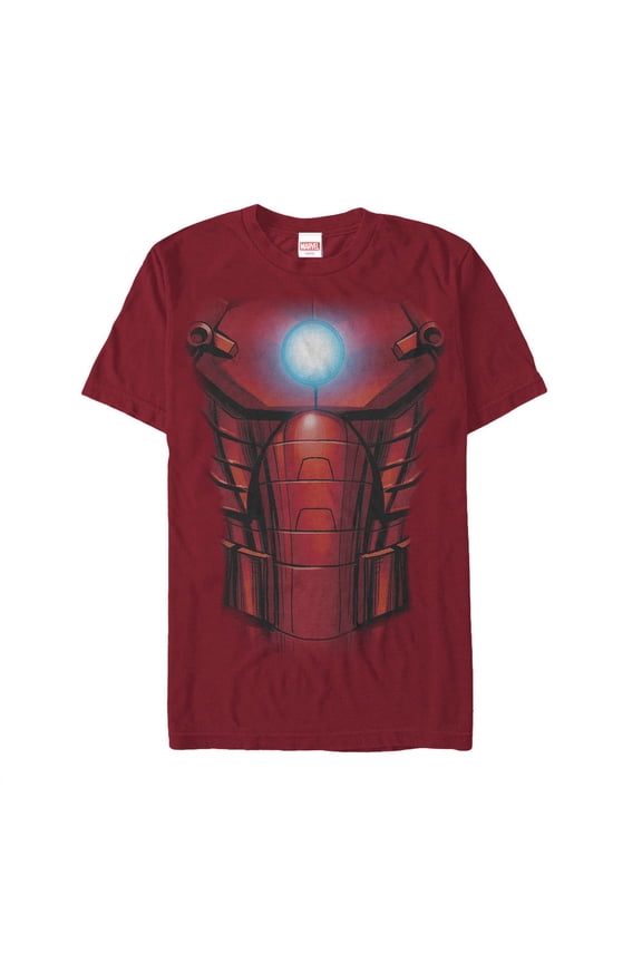 Men's Marvel Halloween Iron Man Arc Reactor Costume Graphic Tee Cardinal Medium