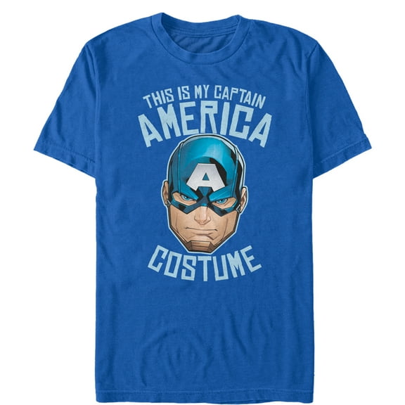 Men's Marvel Halloween My Captain America Costume  Graphic Tee Royal Blue Medium