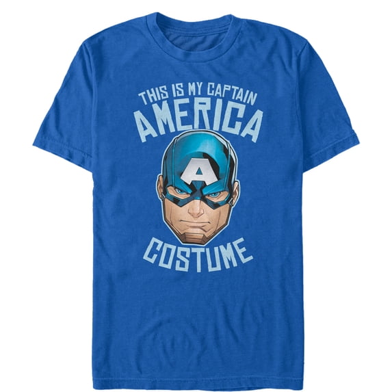 Men's Marvel Halloween My Captain America Costume Graphic Tee Royal Blue Medium