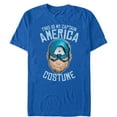 thumbnail image 1 of Men's Marvel Halloween My Captain America Costume  Graphic Tee Royal Blue Small, 1 of 4