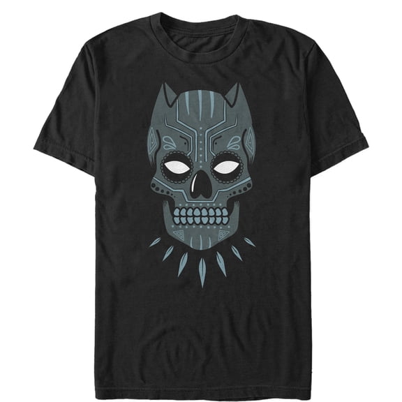 Men's Marvel Halloween Panther Sugar Skull Graphic Tee Black Small