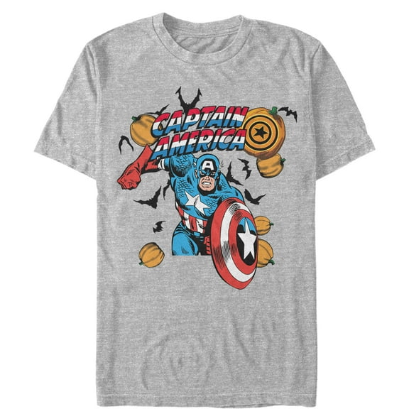 Men's Marvel Halloween Pumpkins Captain America  Graphic Tee