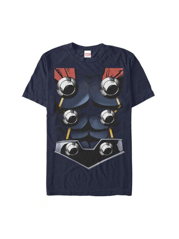 Men's Marvel Halloween Thor Costume Graphic Tee Navy Blue 2X Large
