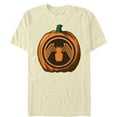 thumbnail image 1 of Men's Marvel Halloween Venom Logo Pumpkin  Graphic Tee Cream X Large, 1 of 3