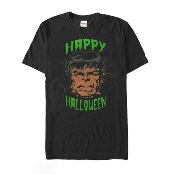 Men's Marvel Happy Halloween Hulk  Graphic Tee Black 3X Large