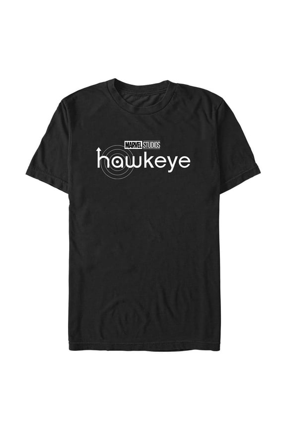 Men's Marvel Hawkeye Black Logo Graphic Tee Black Small