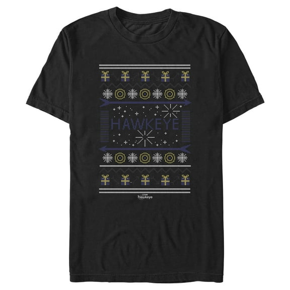 Men's Marvel Hawkeye Gifts and Arrows Graphic Tee Black Small