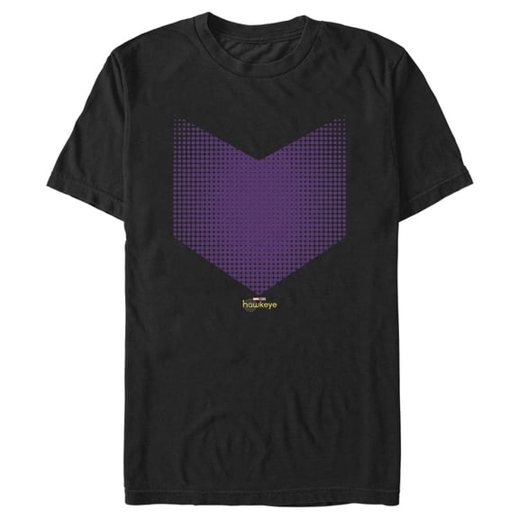 Men's Marvel Hawkeye Halftone Arrow Icon Graphic Tee Black Large