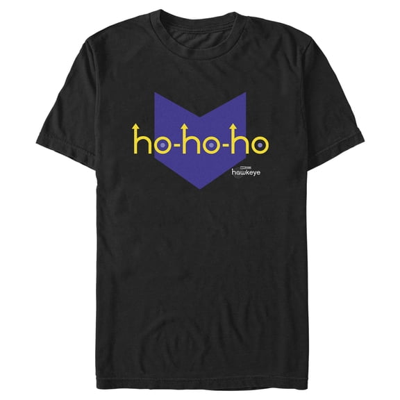 Men's Marvel Hawkeye HoHo-Arrow Icon  Graphic Tee Black 2X Large