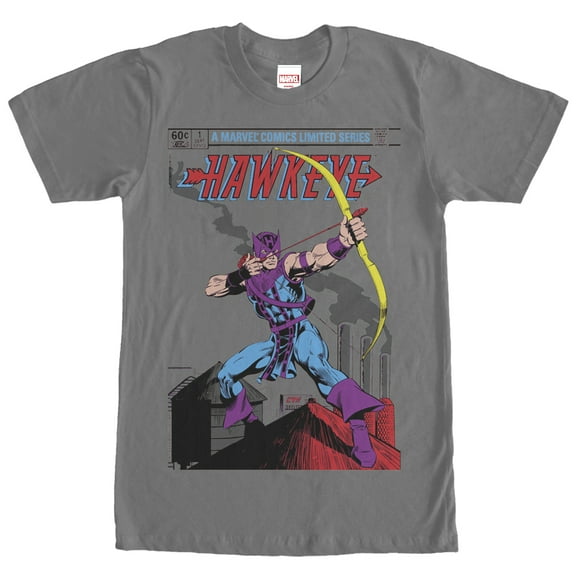 Men's Marvel Hawkeye Limited Series Graphic Tee Charcoal Small