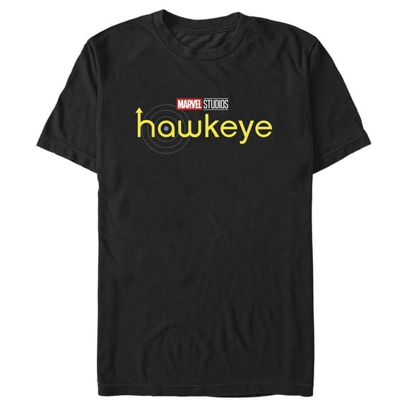 Men's Marvel Hawkeye Logo  Graphic Tee Black Medium