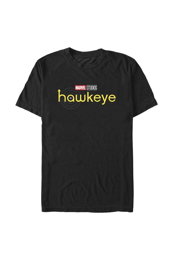 Men's Marvel Hawkeye Logo Graphic Tee Black Medium