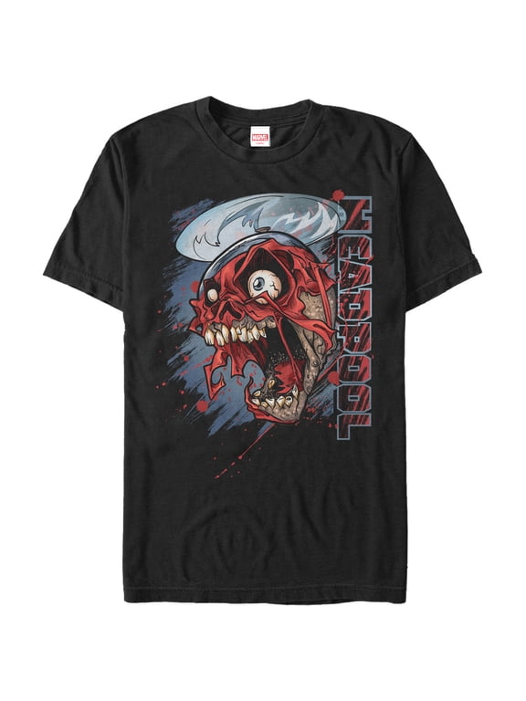 Men's Marvel Headpool Grin Graphic Tee Black Small