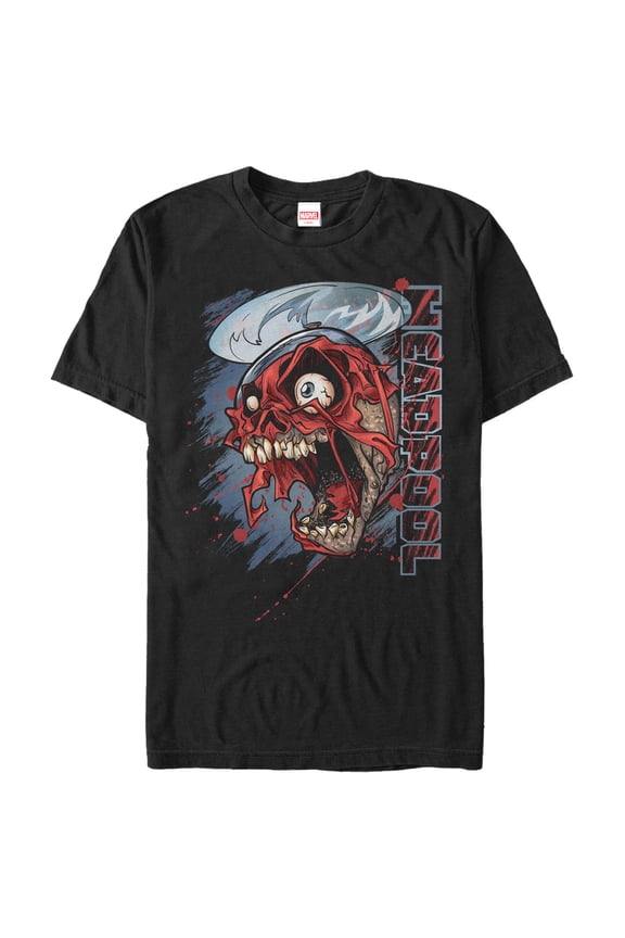 Men's Marvel Headpool Grin Graphic Tee Black X Large