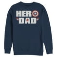 thumbnail image 1 of Men's Marvel Hero Dad Captain America Shield  Sweatshirt Navy Blue X Large, 1 of 4