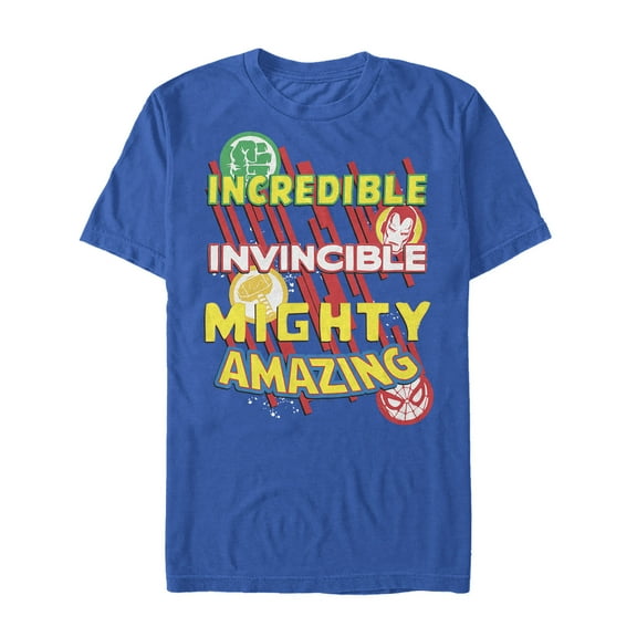 Men's Marvel Hero Qualities Graphic Tee Royal Blue Medium