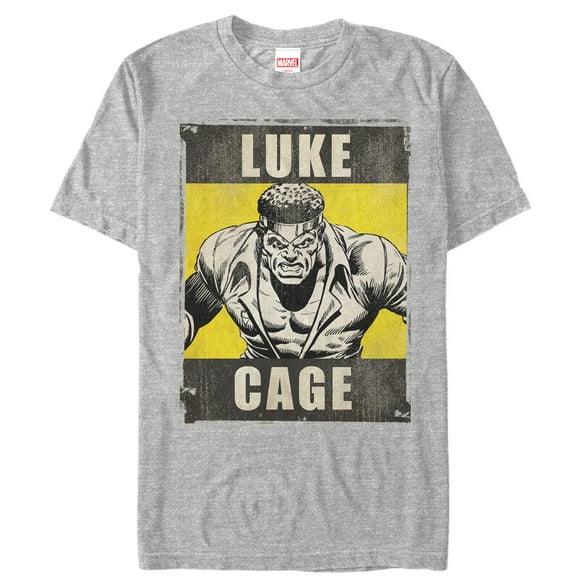 Men's Marvel Heroes for Hire Luke Cage  Graphic Tee Athletic Heather Small