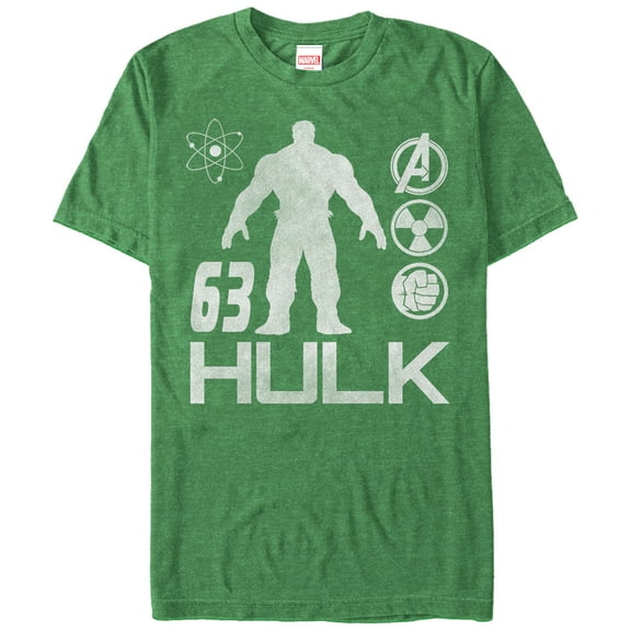 Men's Marvel Hulk 6Atom Symbol  Graphic Tee Kelly Heather X Large