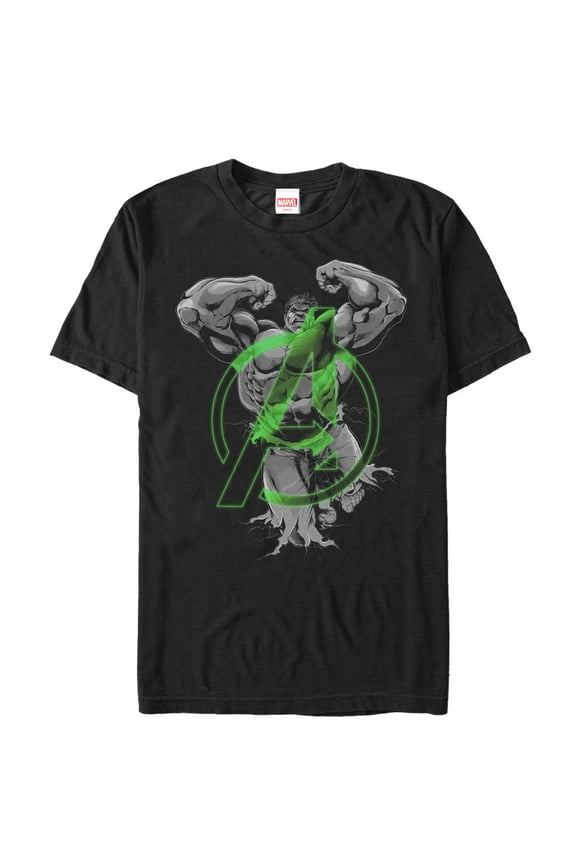 Men's Marvel Hulk Avenger  Graphic Tee Black X Large