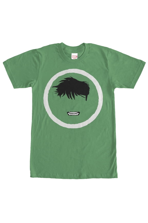 Men's Marvel Hulk Face  Graphic Tee Kelly Green Small